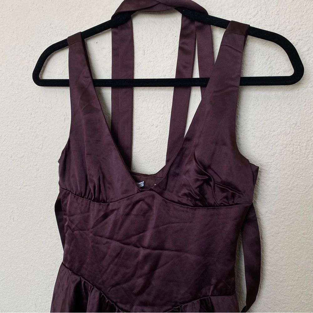 HOUSE OF CB 'Shiema' Rich Brown Mini Dress NWOT size XS regular length - Picture 9 of 11